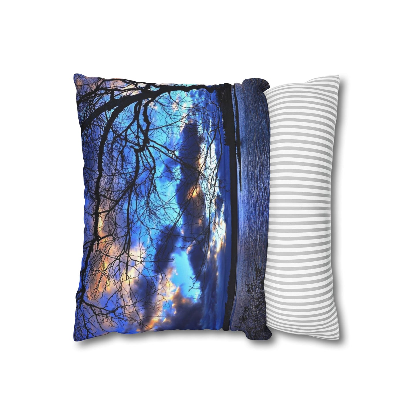 Setting sun Spun Polyester Pillowcase