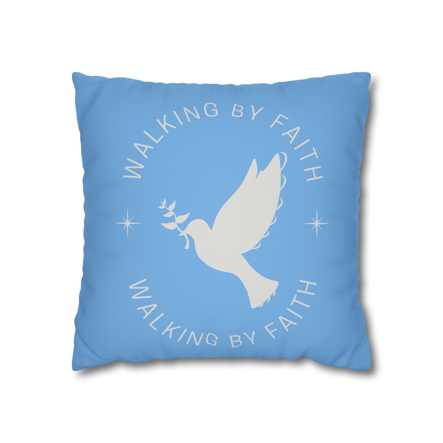 Walking by faith Faux Suede Square Pillowcase