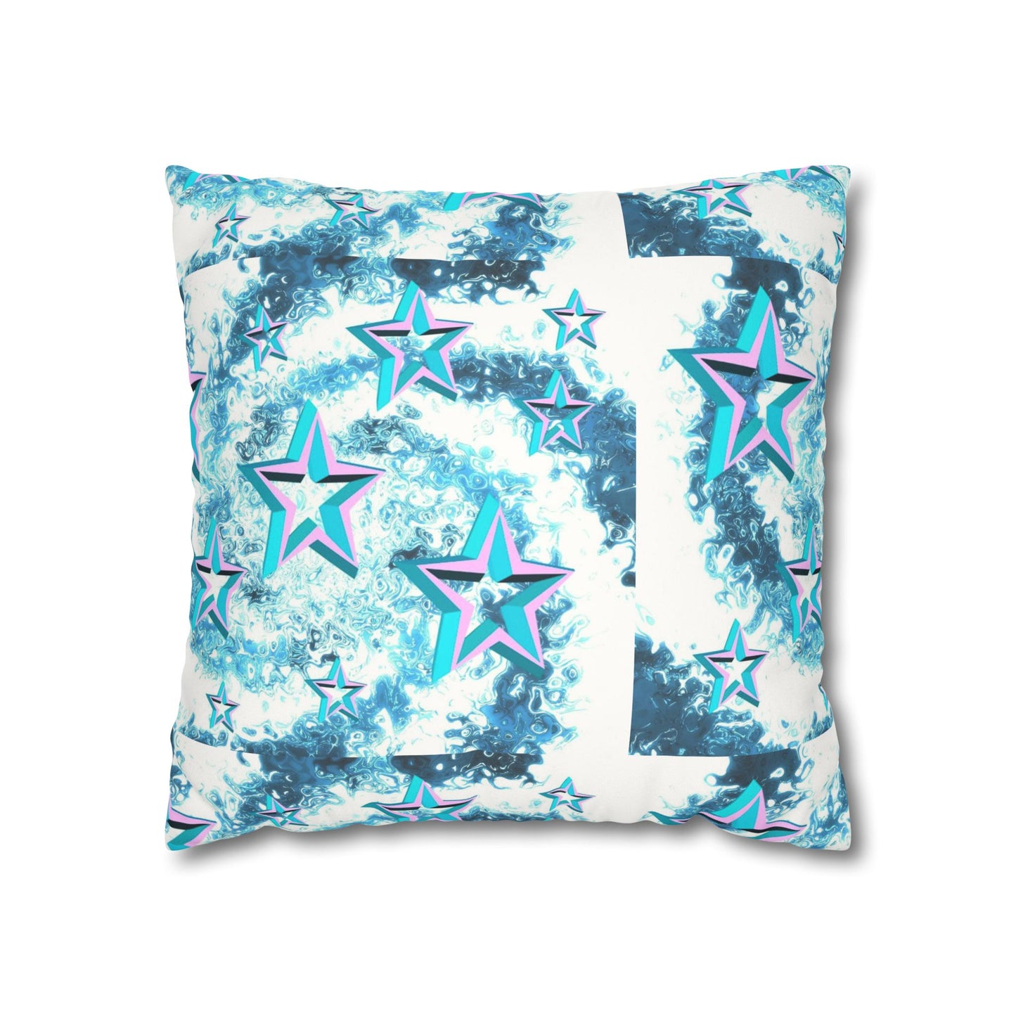 Star Faux Suede Square Pillowcase