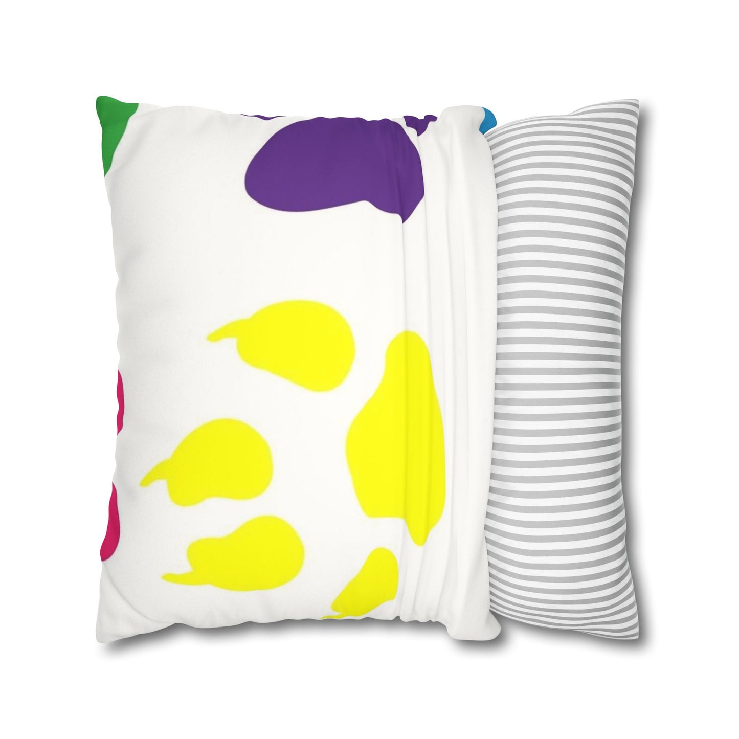 Catty Faux Suede Square Pillow Case