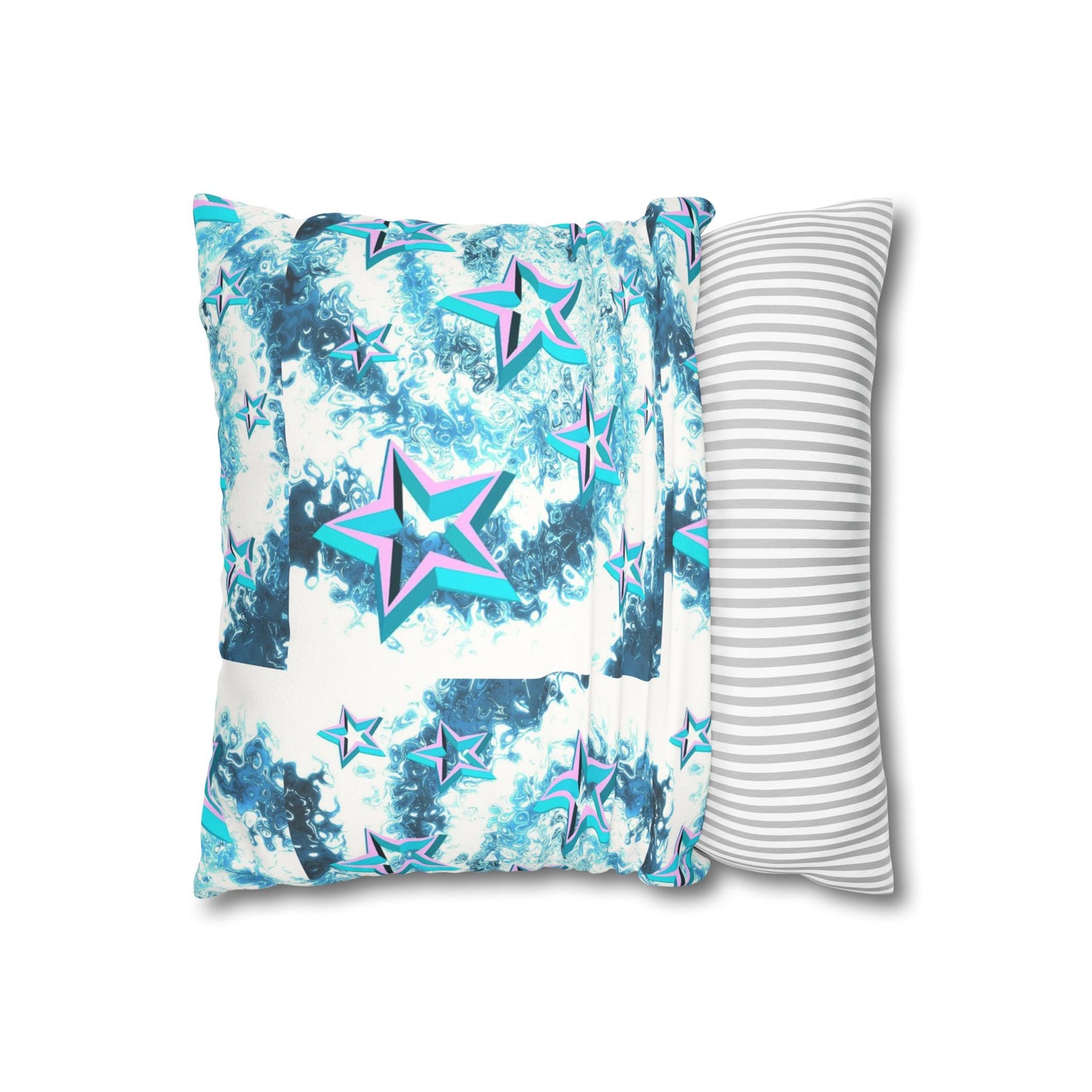 Star Faux Suede Square Pillowcase