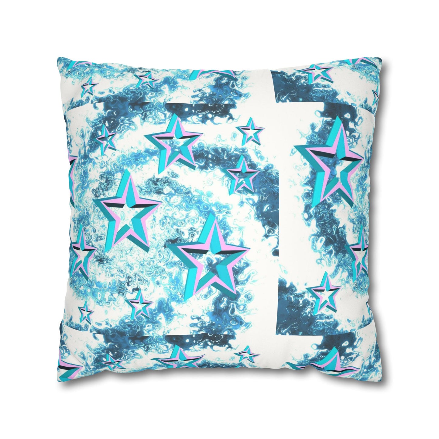 Star Faux Suede Square Pillowcase