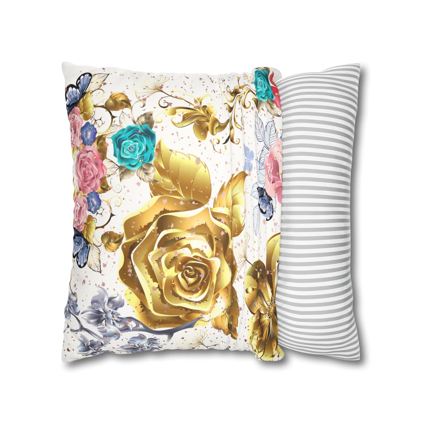 rose gold Faux Suede Square Pillow Case