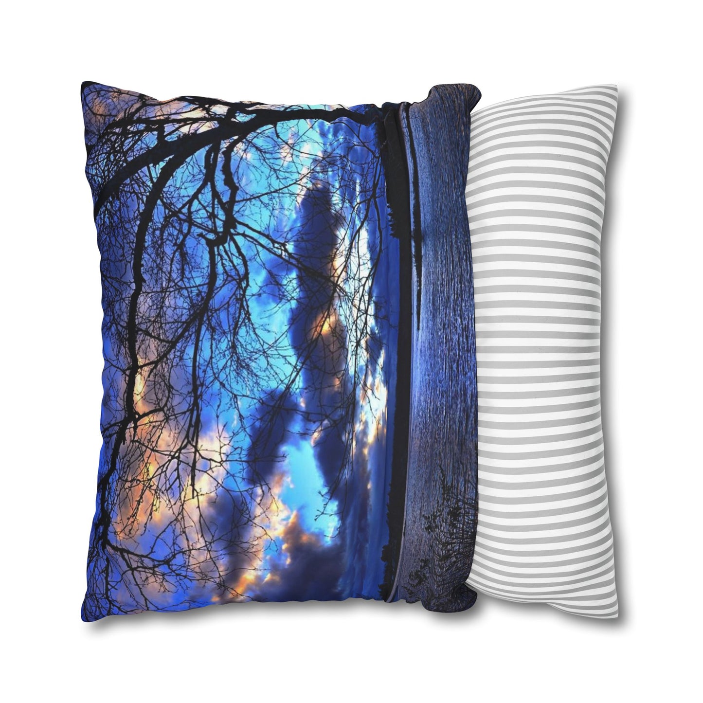 Setting sun Spun Polyester Pillowcase