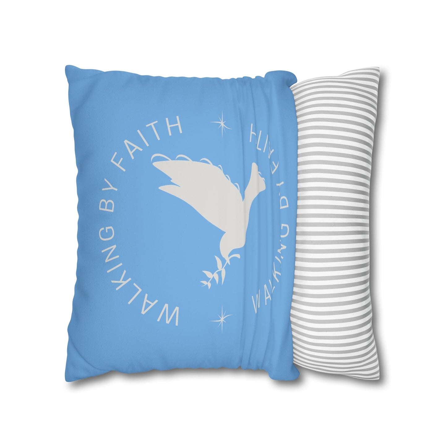 Walking by faith Faux Suede Square Pillowcase