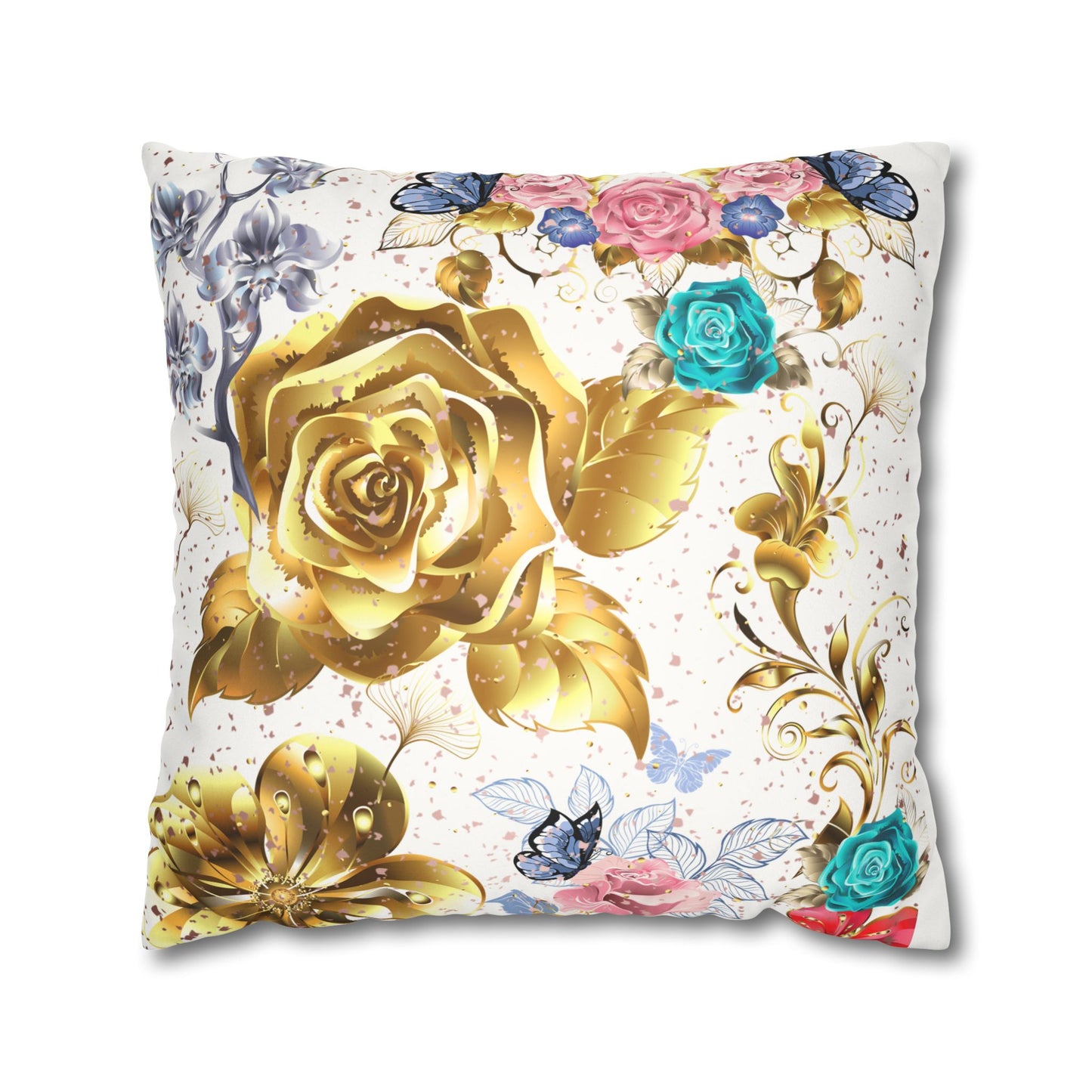rose gold Faux Suede Square Pillow Case