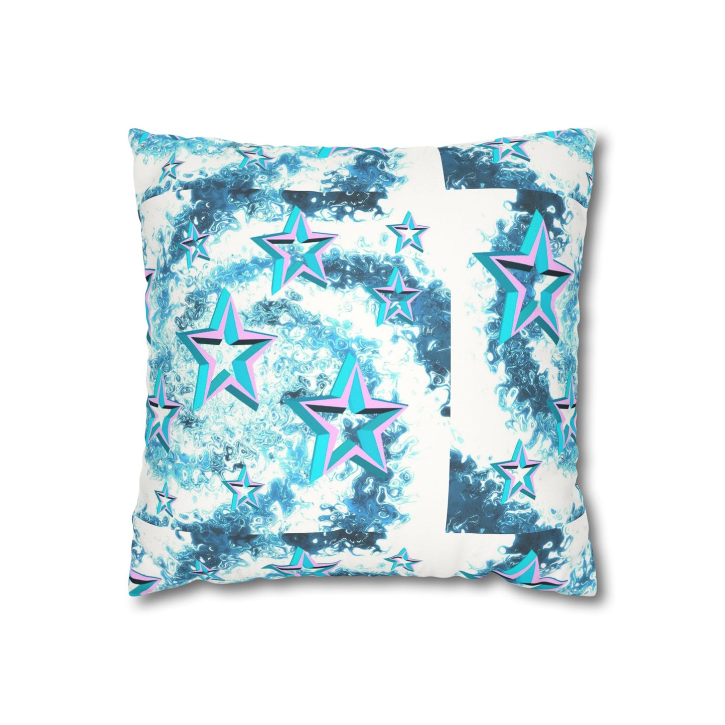 Star Faux Suede Square Pillowcase