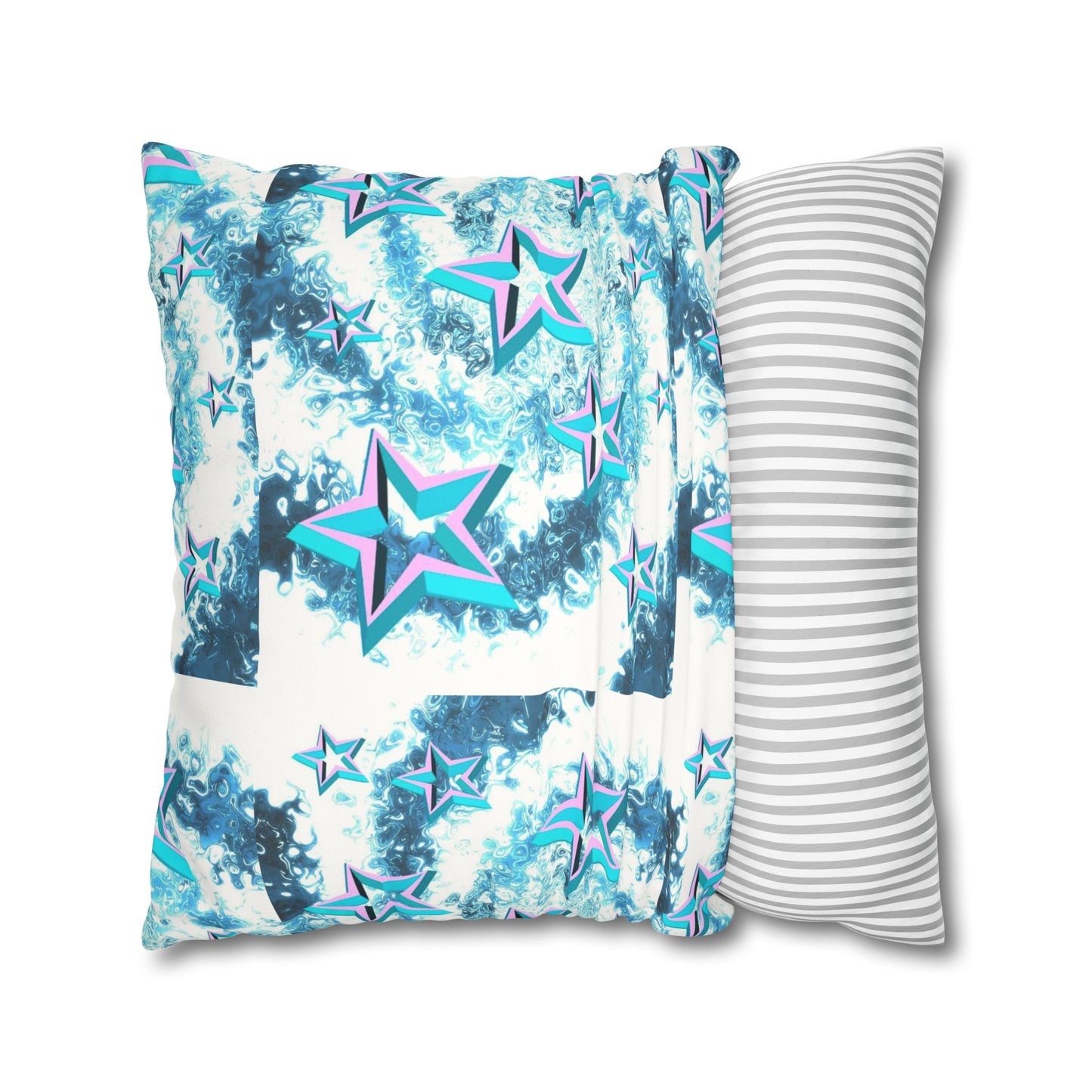 Star Faux Suede Square Pillowcase