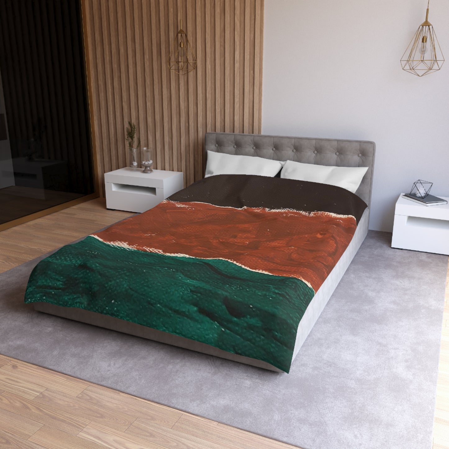 Brown paint Microfiber Duvet Cover
