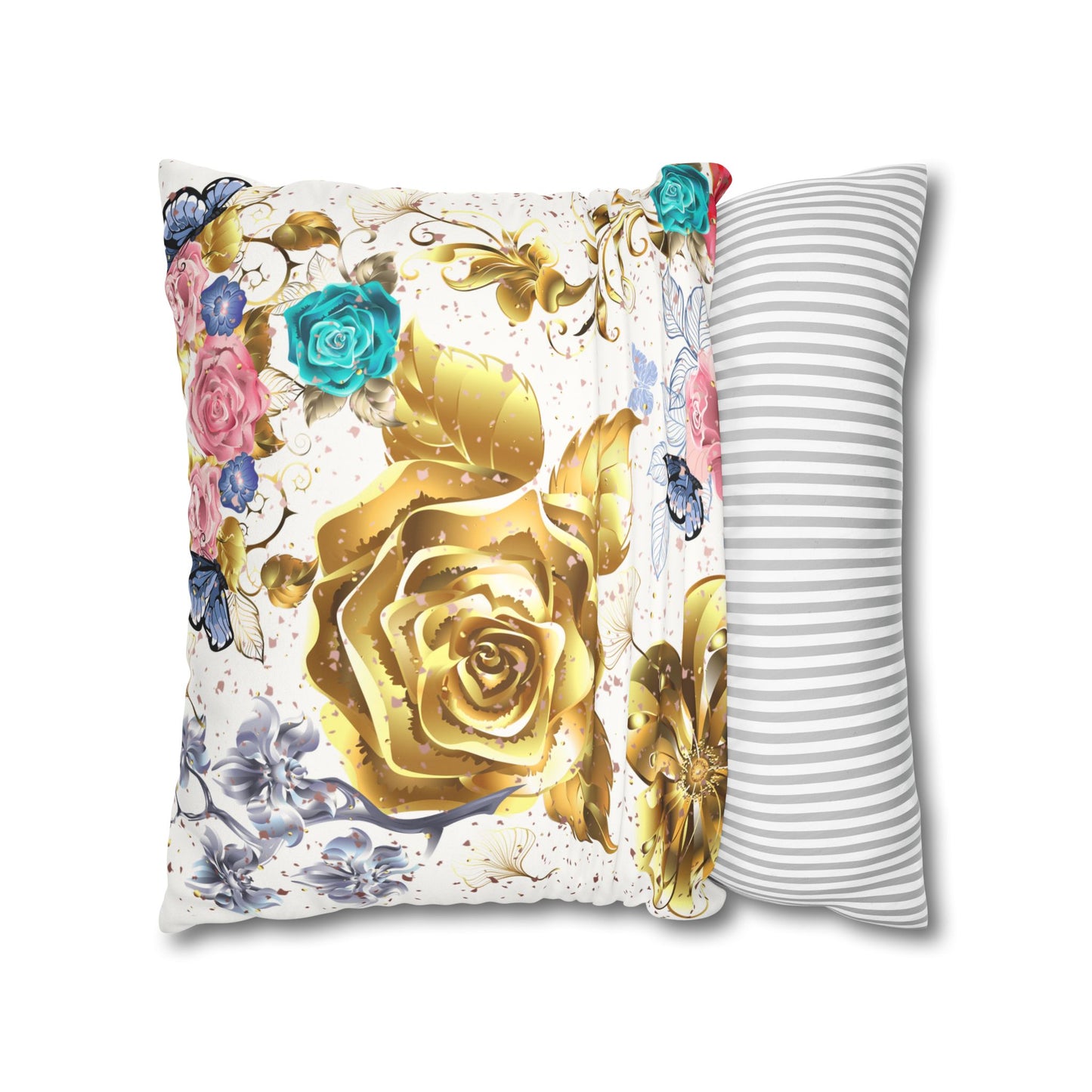 rose gold Faux Suede Square Pillow Case
