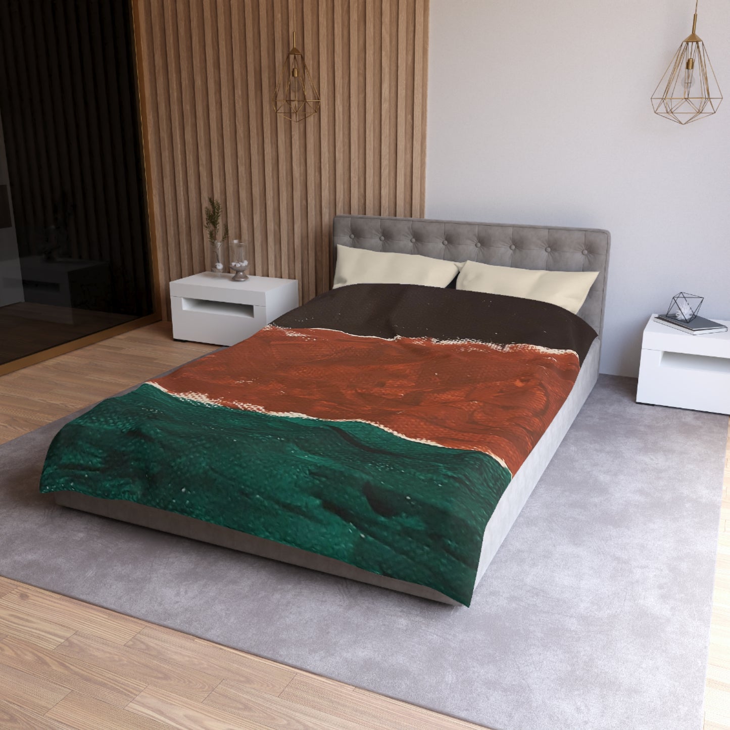 Brown paint Microfiber Duvet Cover
