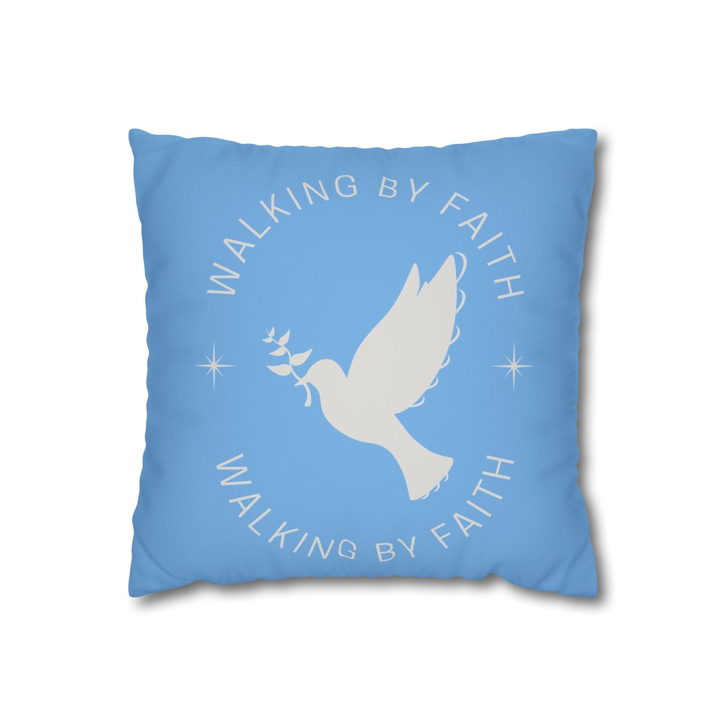 Walking by faith Faux Suede Square Pillowcase
