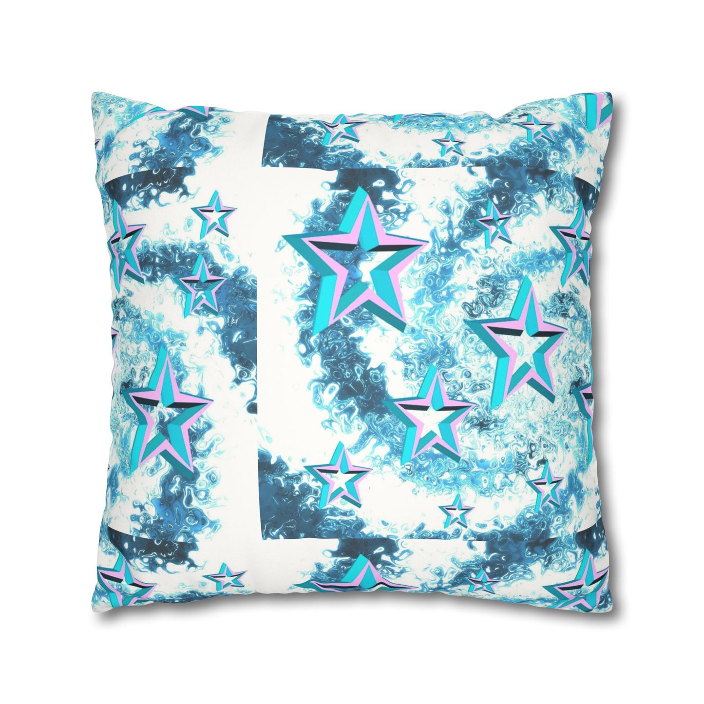 Star Faux Suede Square Pillowcase