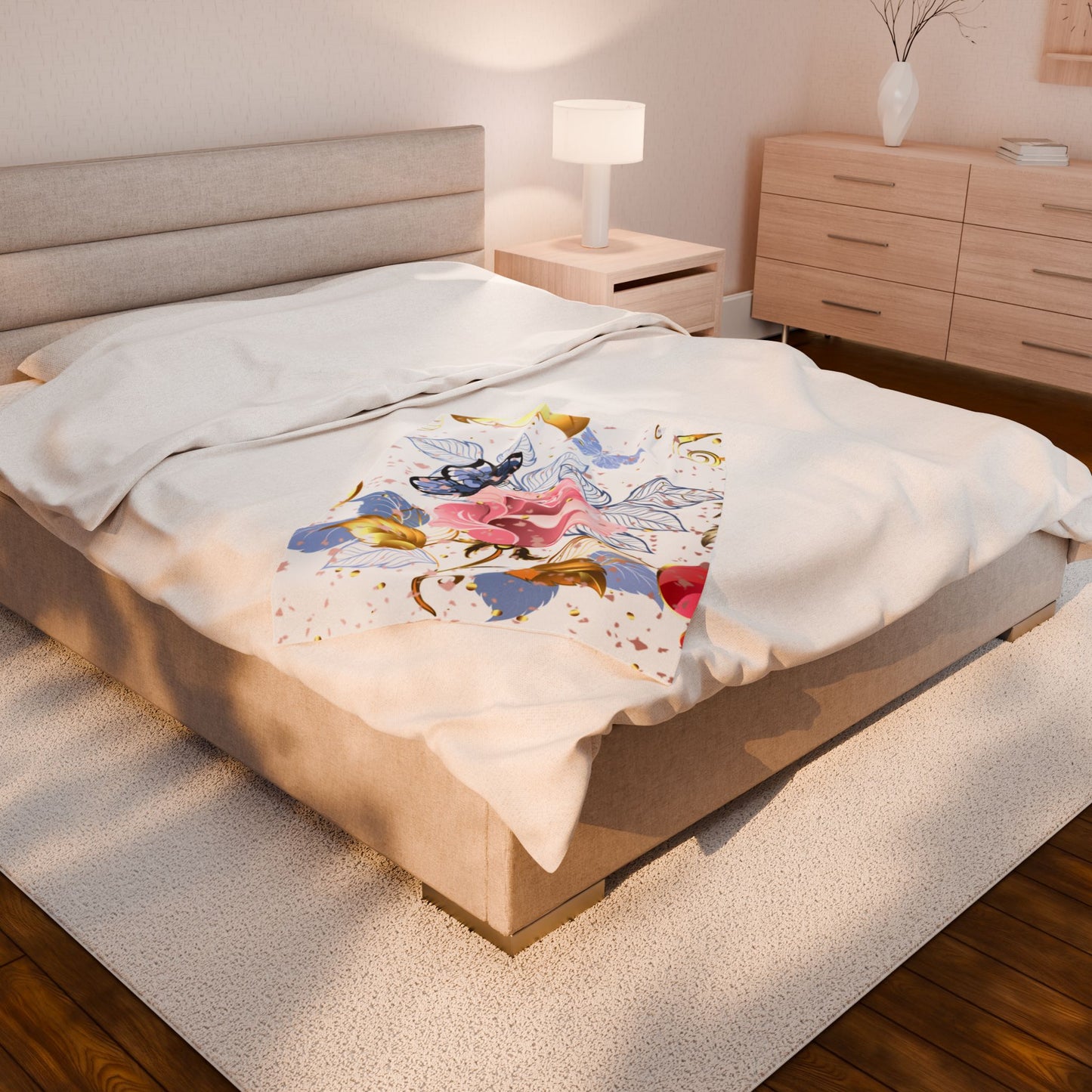Rose gold Velveteen Plush Blanket