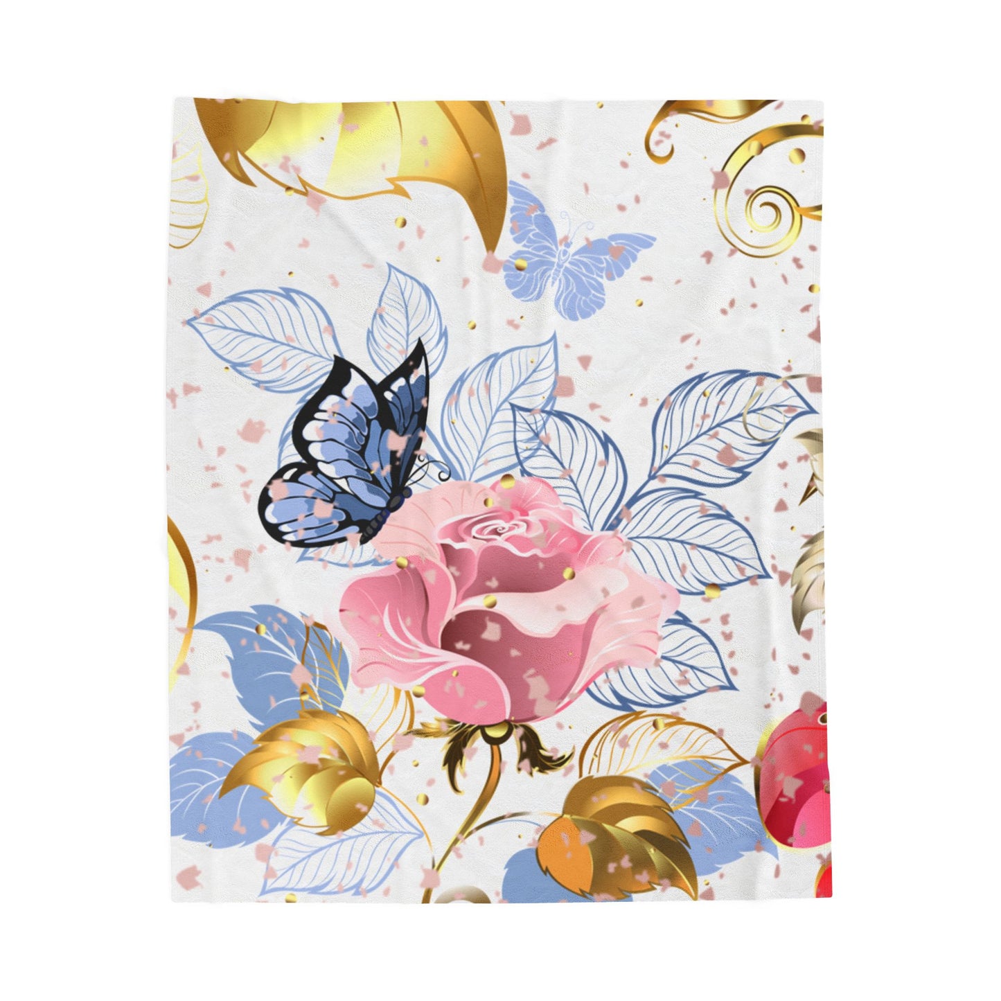Rose gold Velveteen Plush Blanket