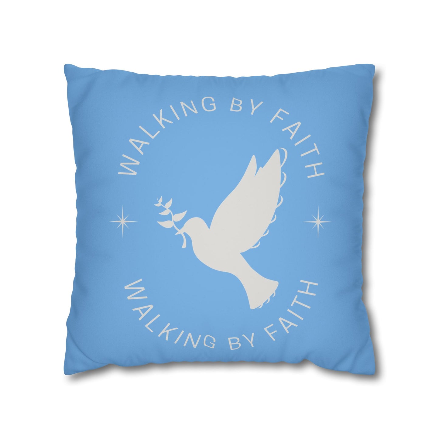 Walking by faith Faux Suede Square Pillowcase