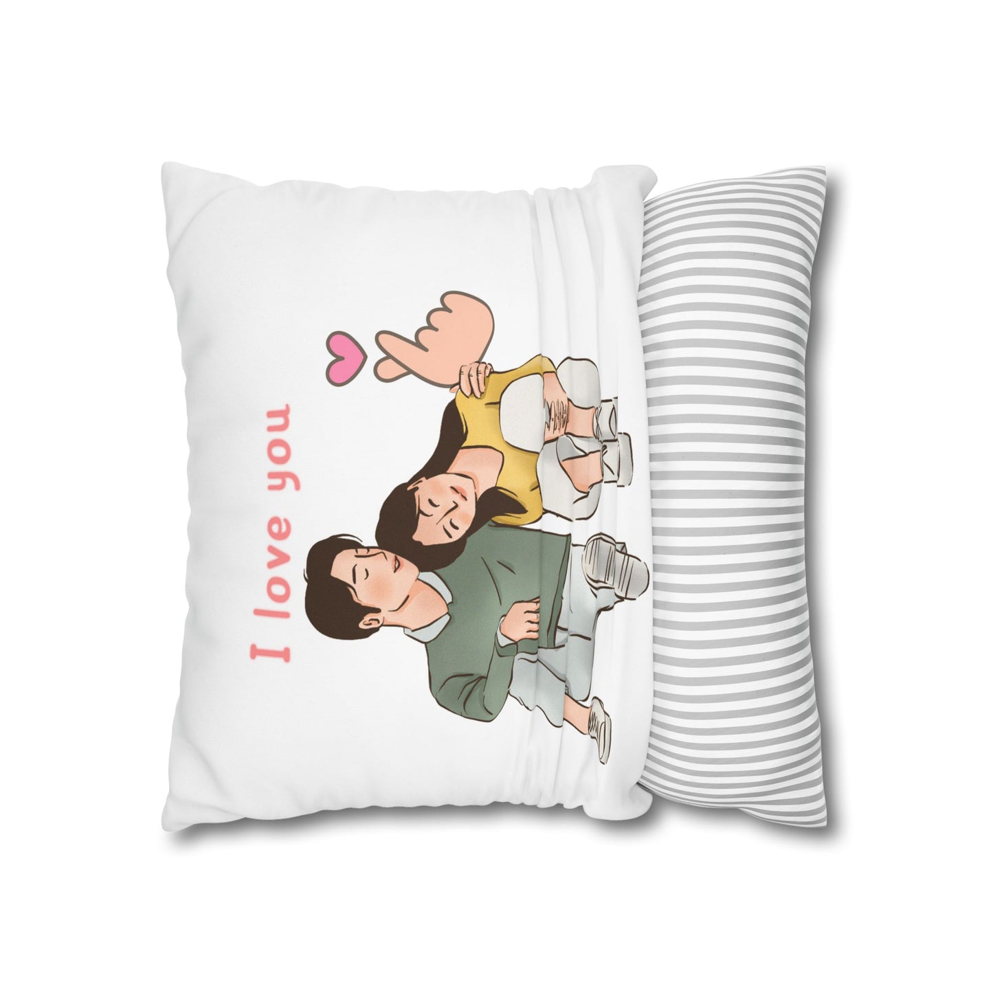 Love U Spun Polyester Pillowcase