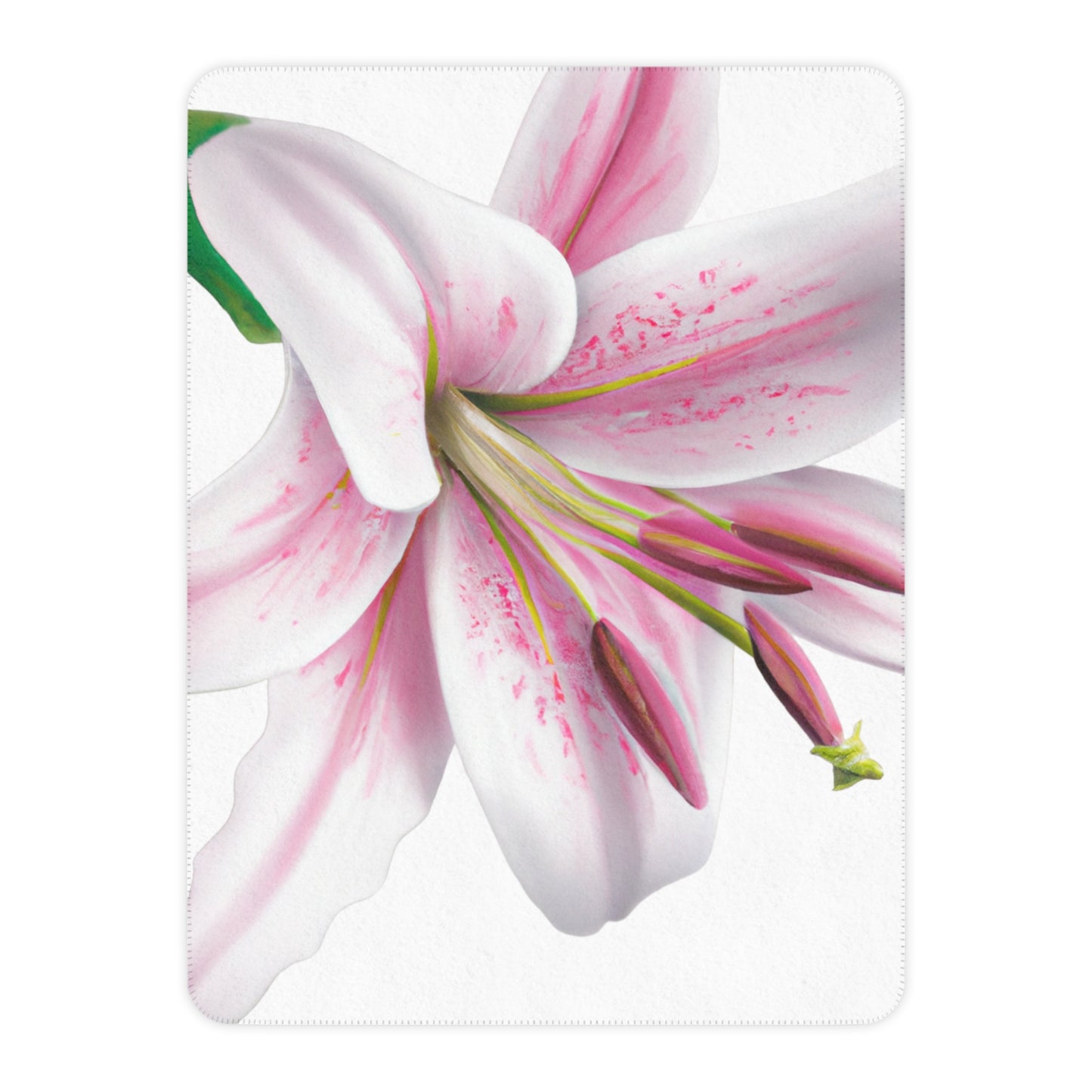 beautiful flower Tan Sherpa Blanket