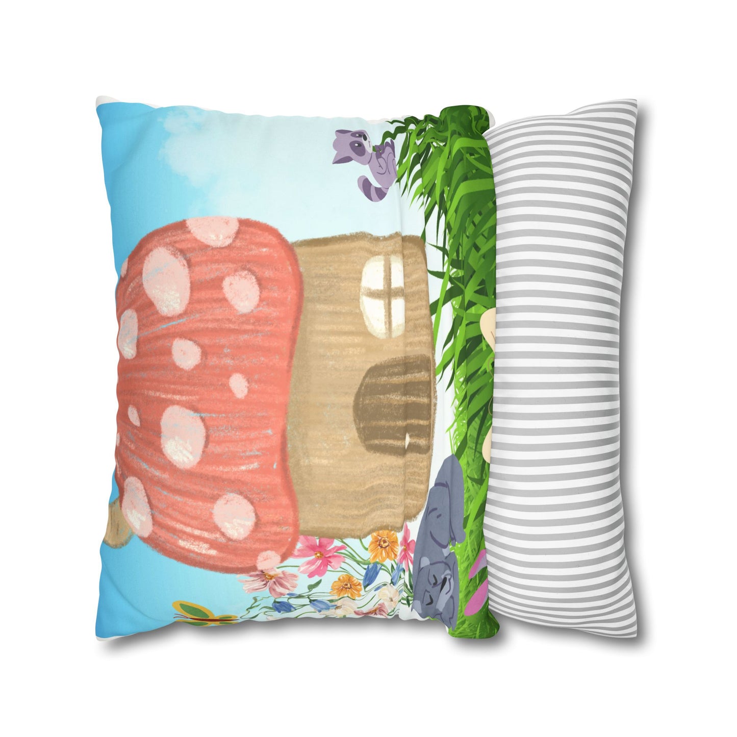 Summer cottage Faux Suede Square Pillow Case
