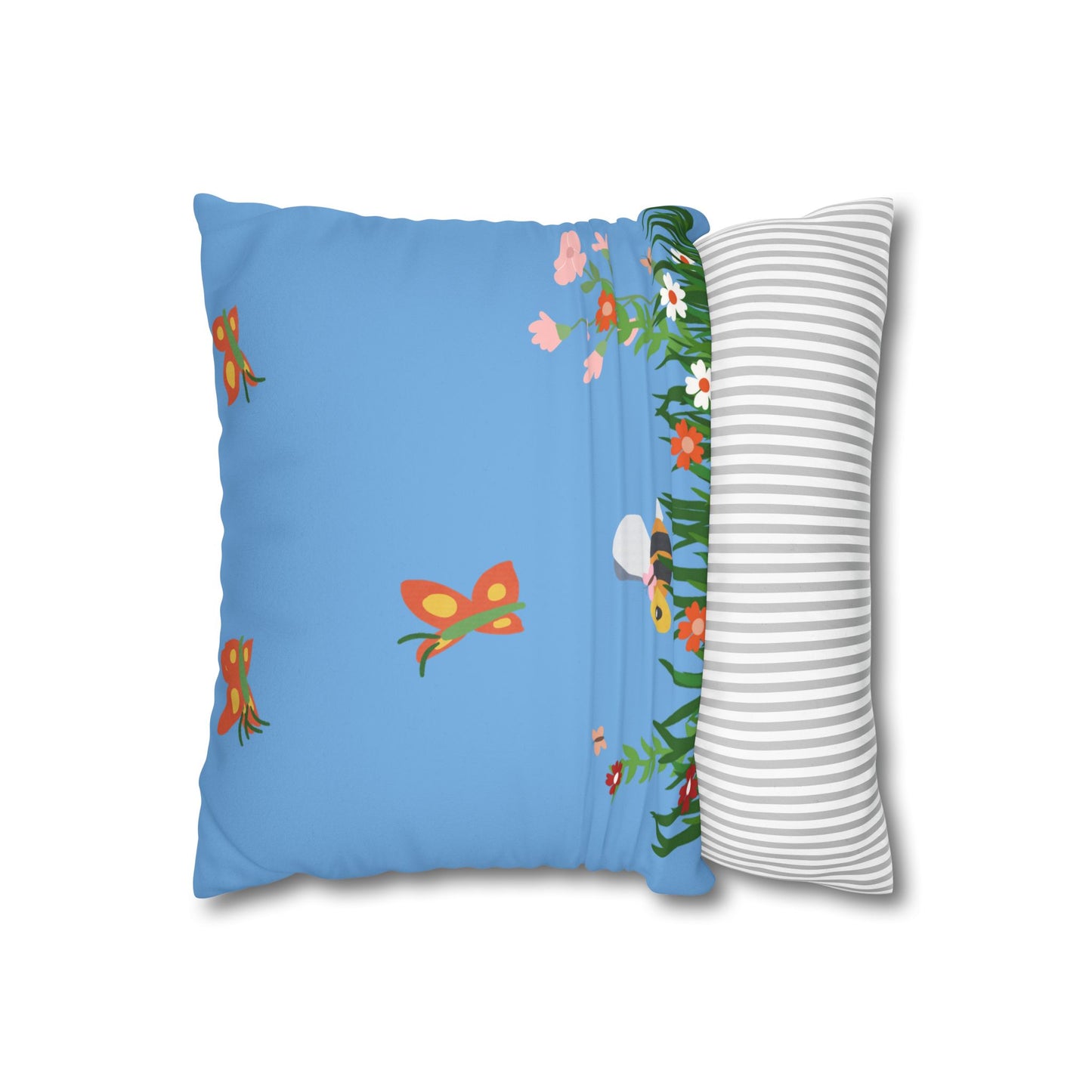 Springtime Faux Suede Square Pillowcase