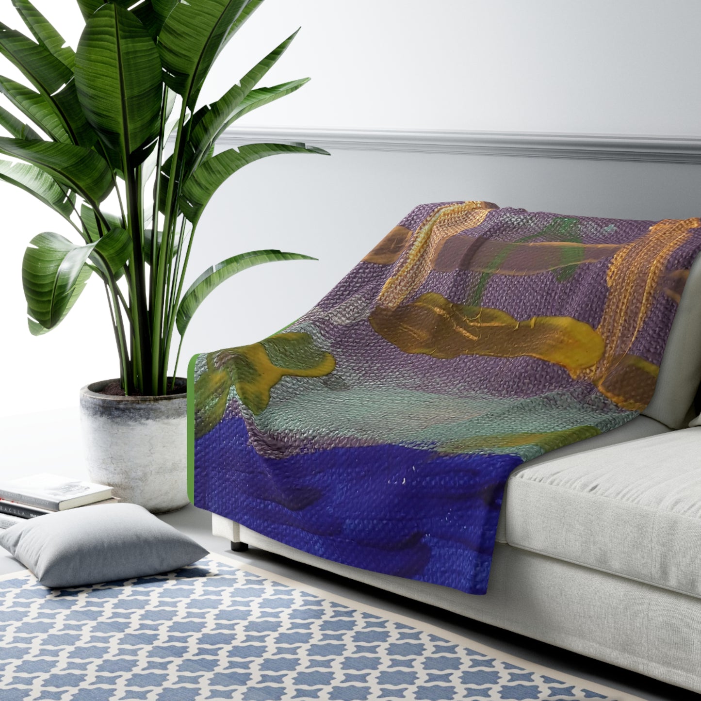 Abstract art Sherpa Fleece Blanket