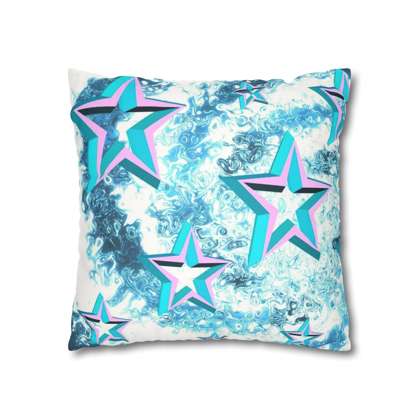 Star Faux Suede Square Pillowcase