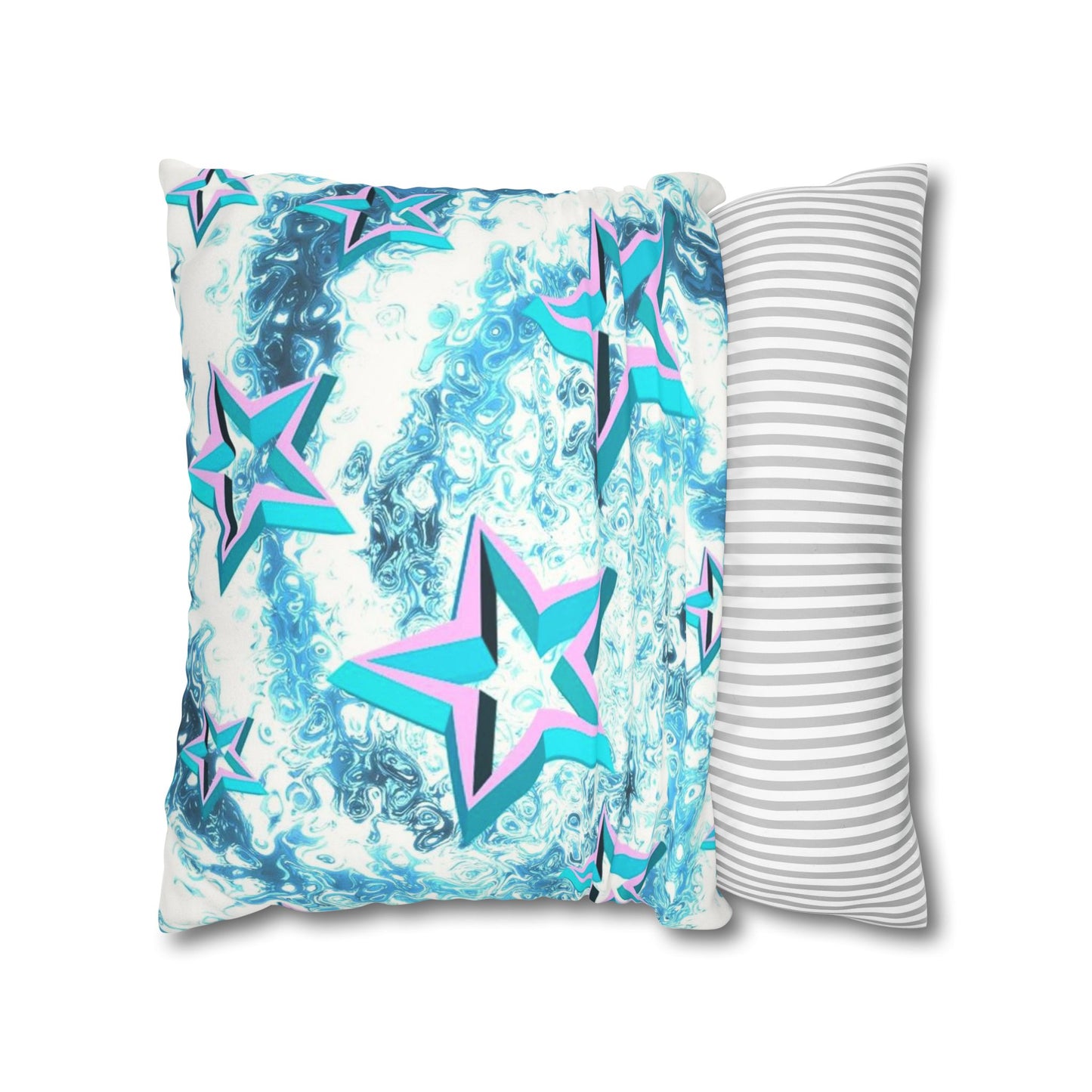 Star Faux Suede Square Pillowcase