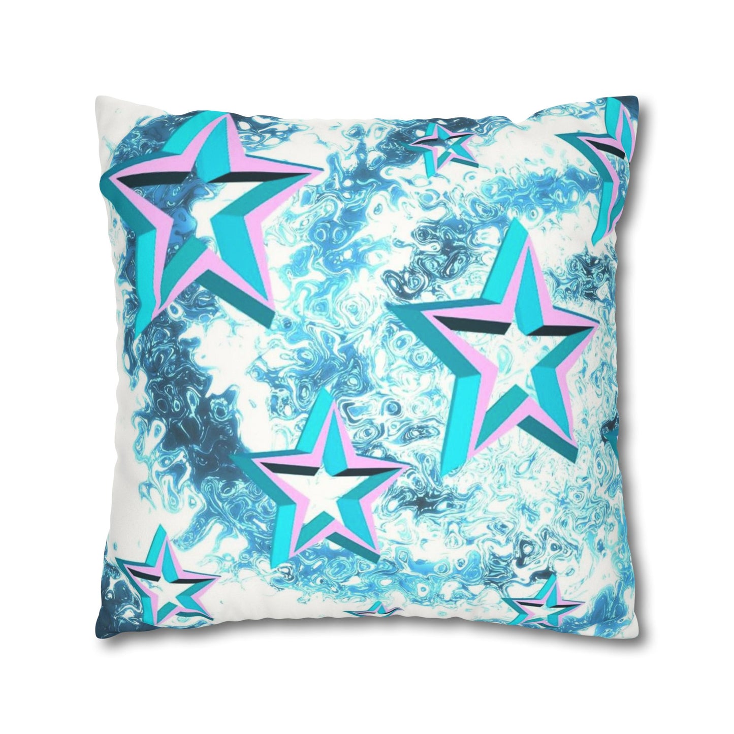 Star Faux Suede Square Pillowcase