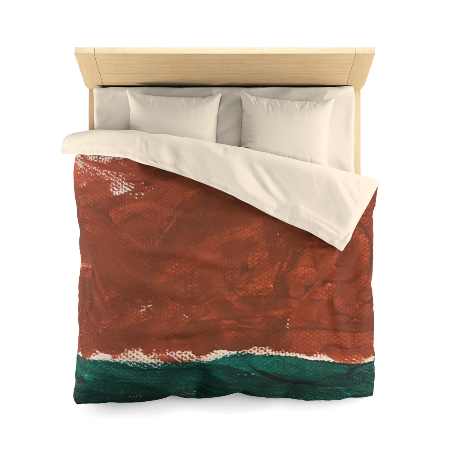 Brown paint Microfiber Duvet Cover