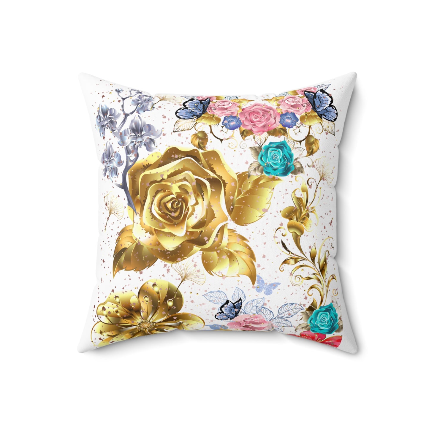 rose gold Spun Polyester Square Pillow