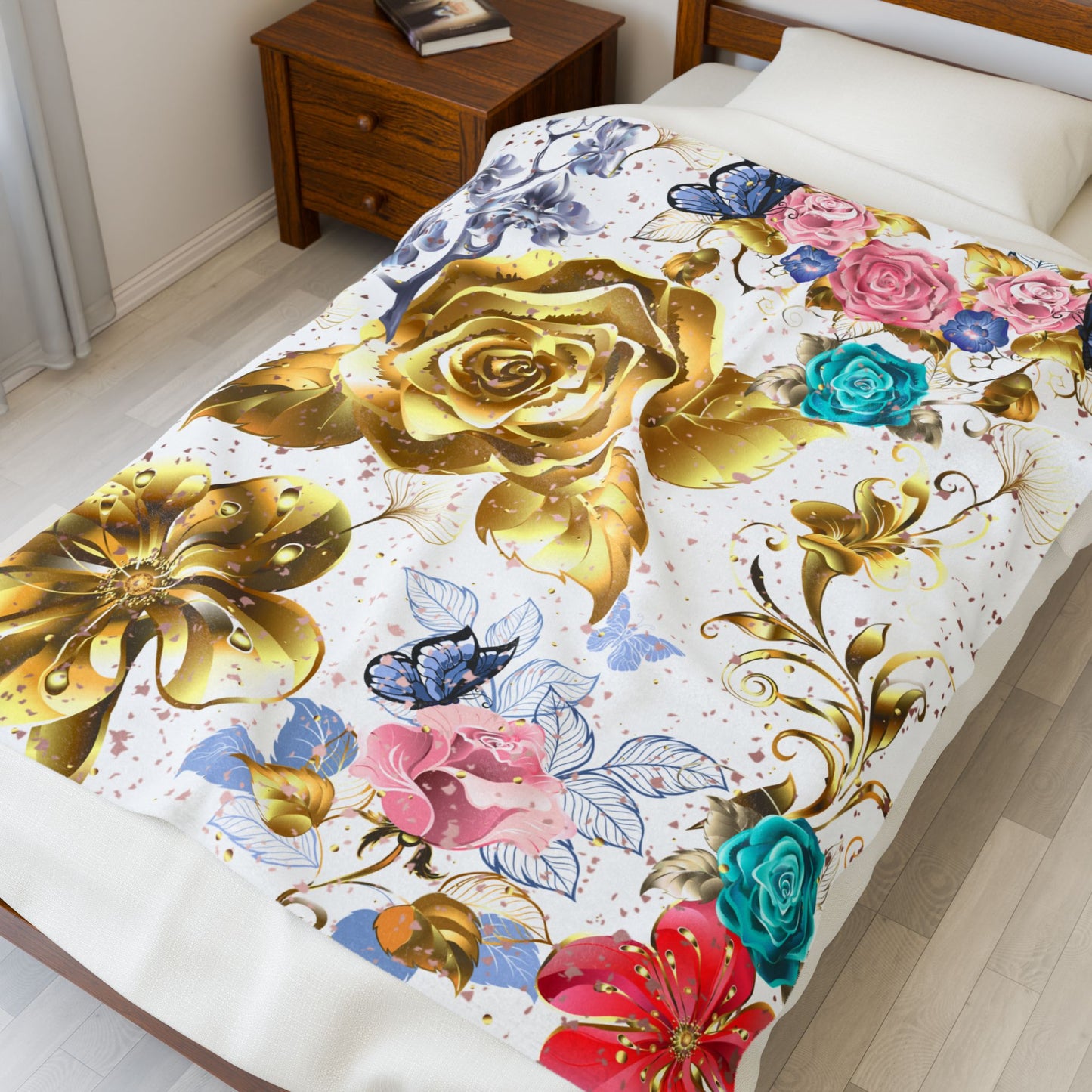 Rose gold Velveteen Plush Blanket