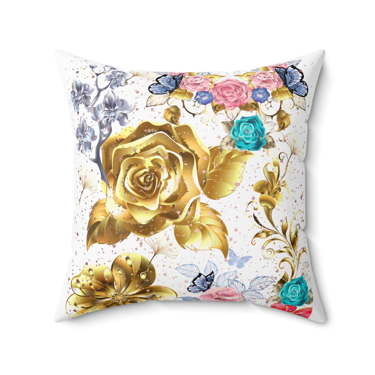 rose gold Spun Polyester Square Pillow