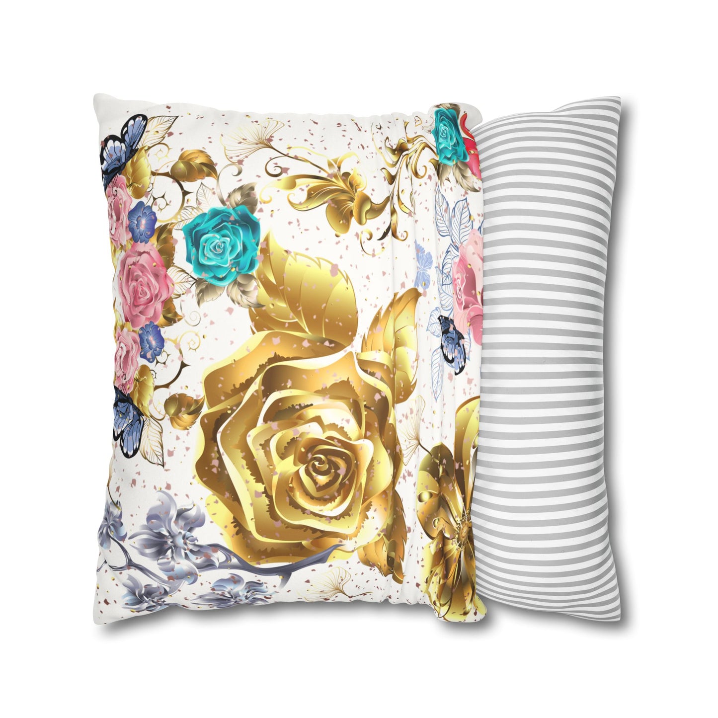 rose gold Faux Suede Square Pillow Case