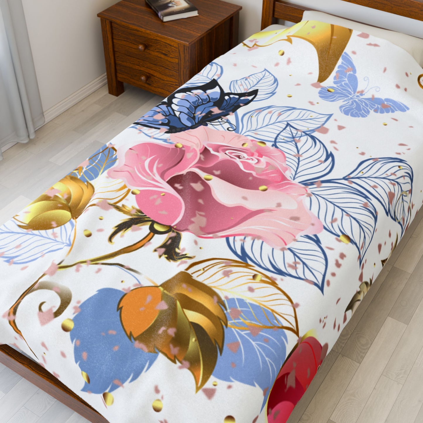 Rose gold Velveteen Plush Blanket