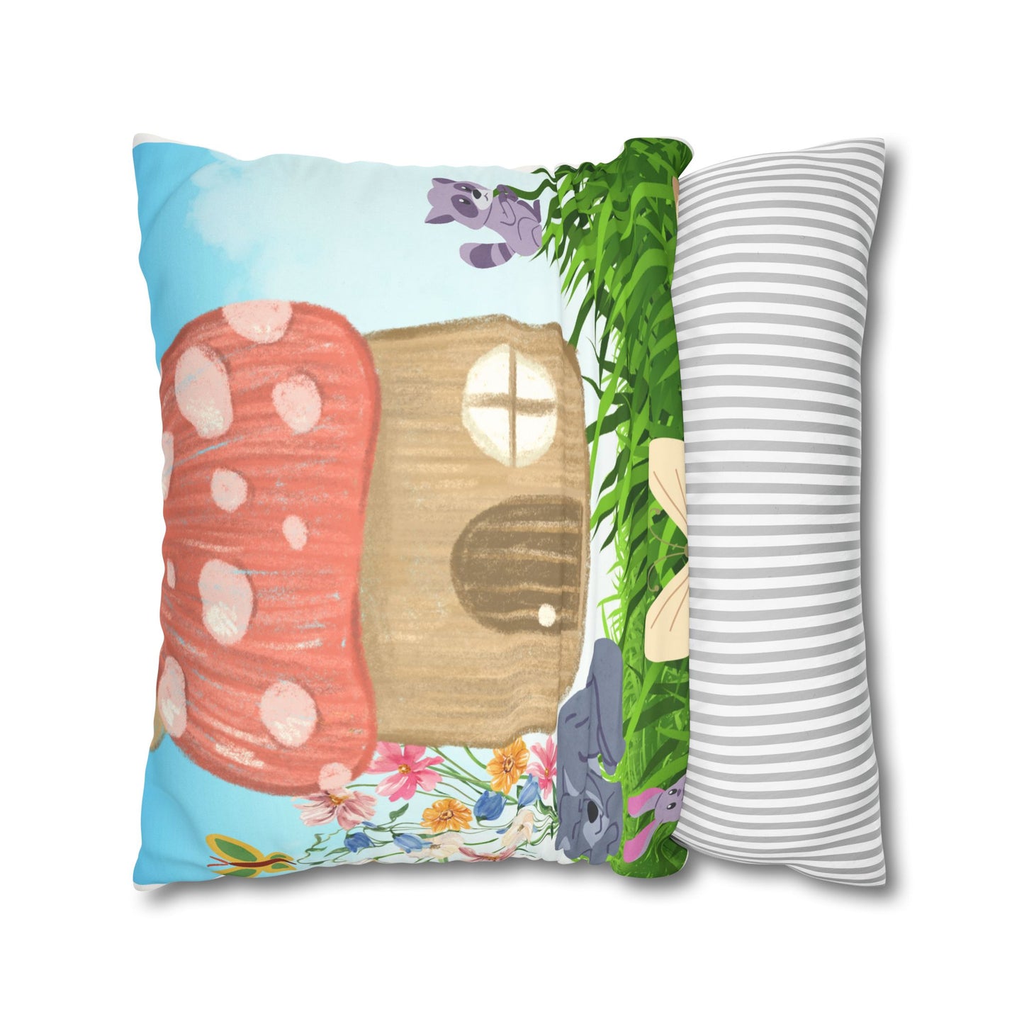 Summer cottage Faux Suede Square Pillow Case