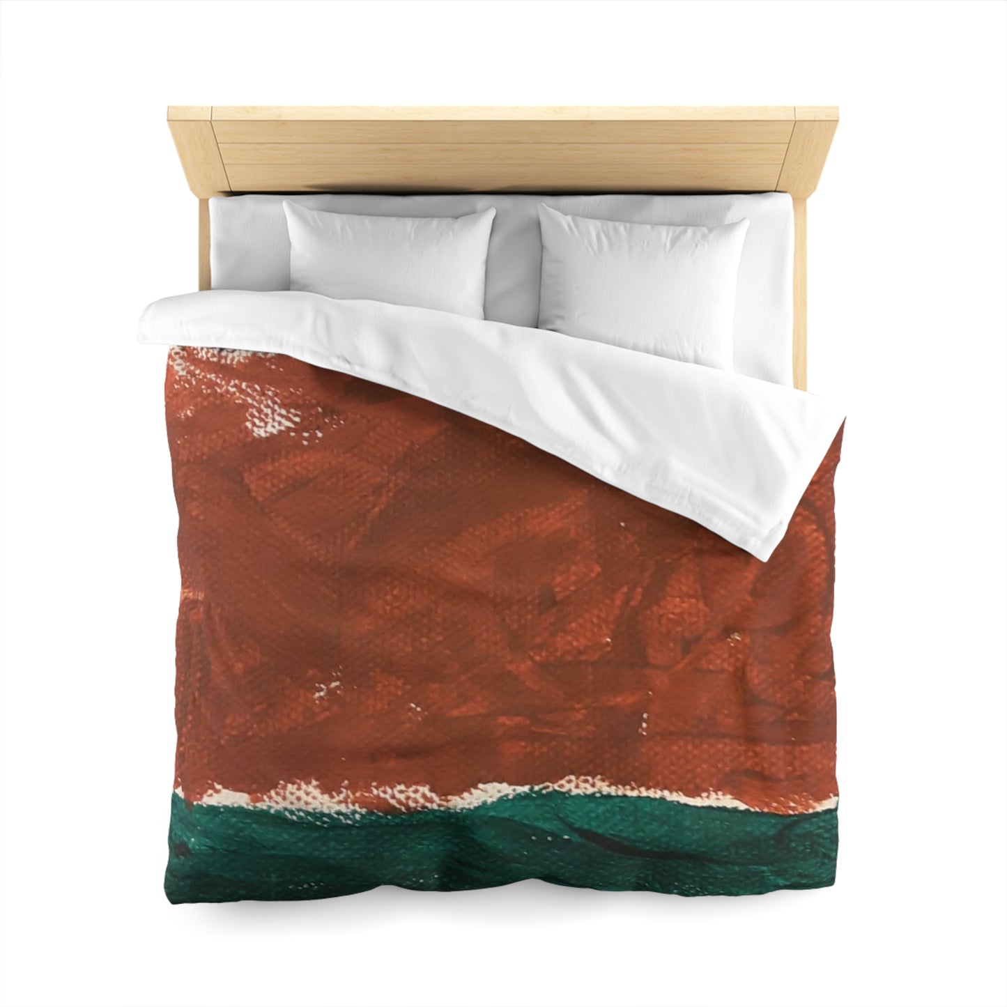 Brown paint Microfiber Duvet Cover
