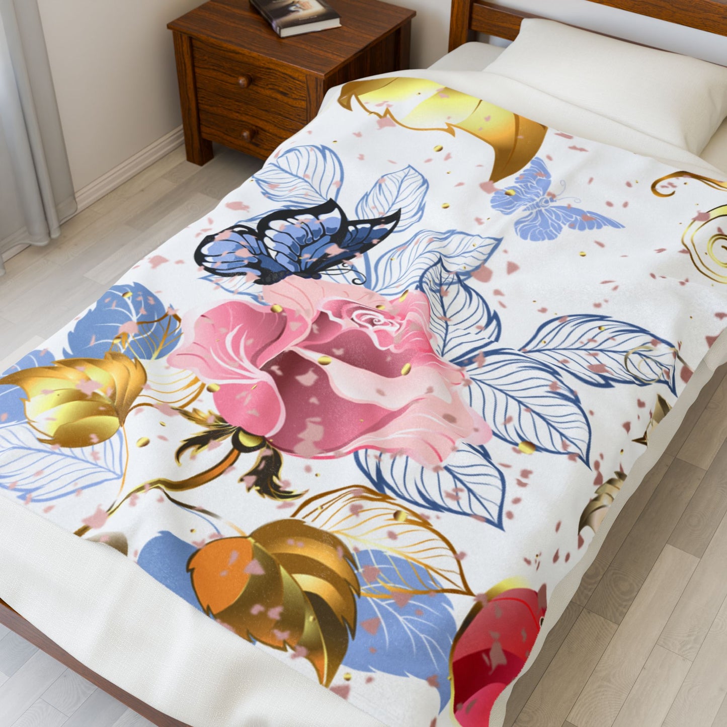 Rose gold Velveteen Plush Blanket