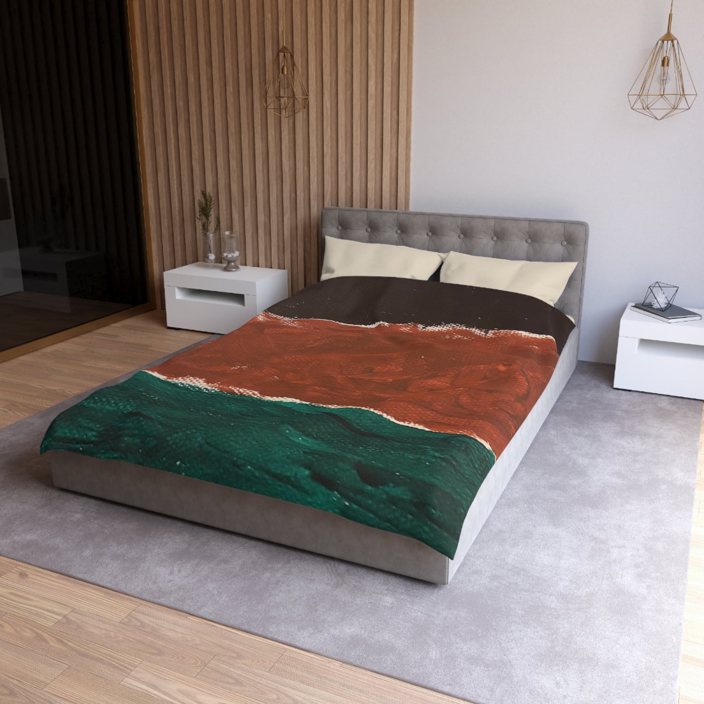 Brown paint Microfiber Duvet Cover