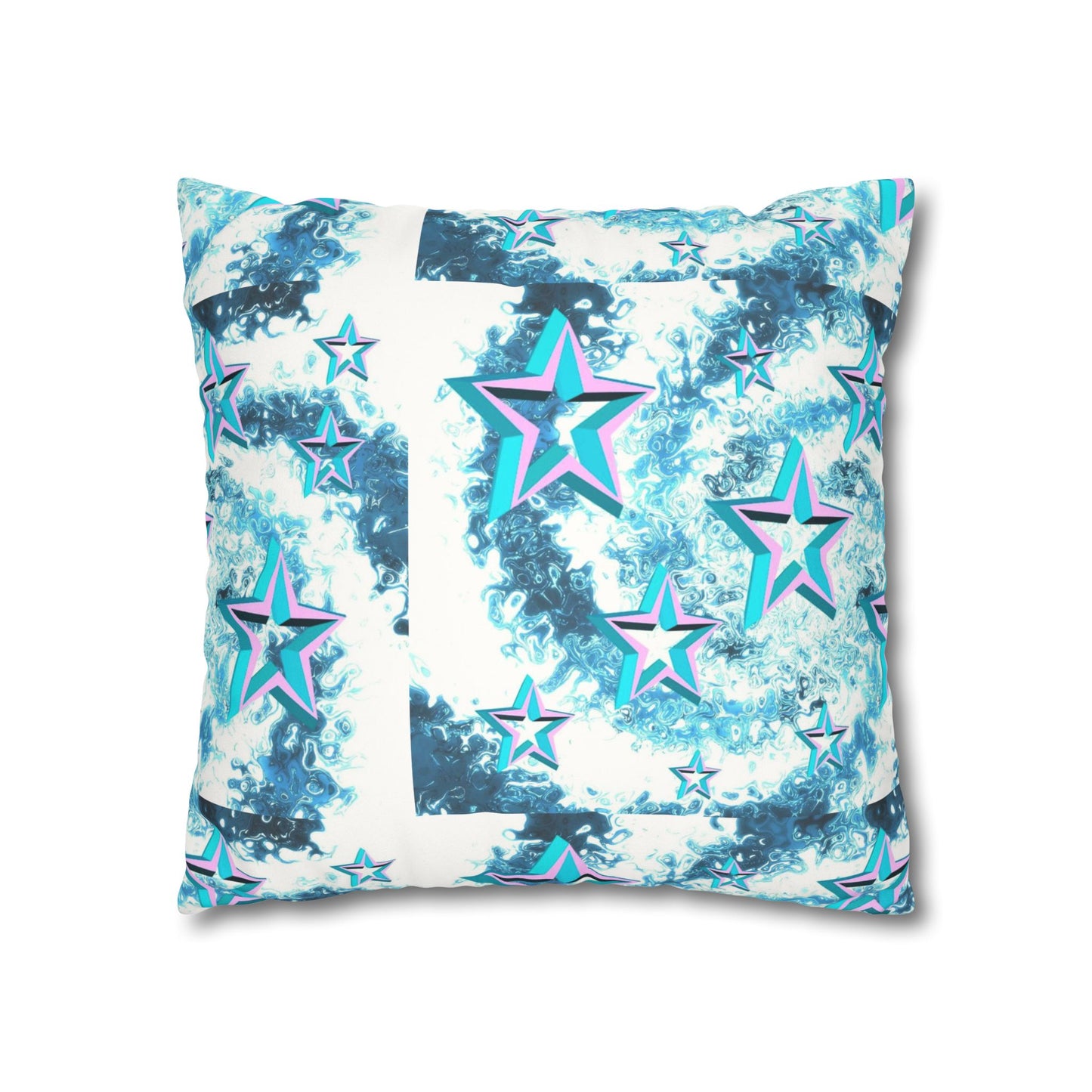 Star Faux Suede Square Pillowcase