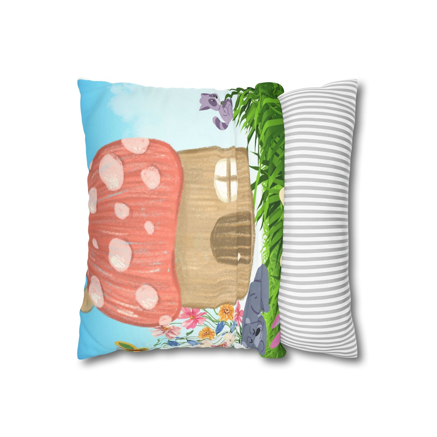 Summer cottage Faux Suede Square Pillow Case