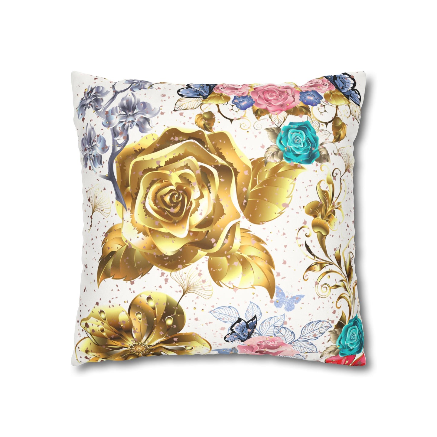 rose gold Faux Suede Square Pillow Case