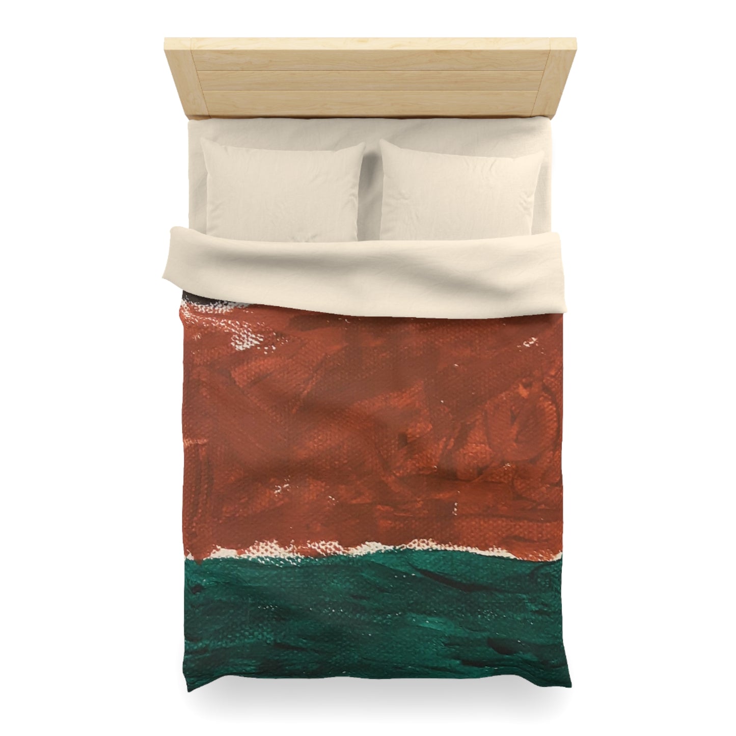 Brown paint Microfiber Duvet Cover
