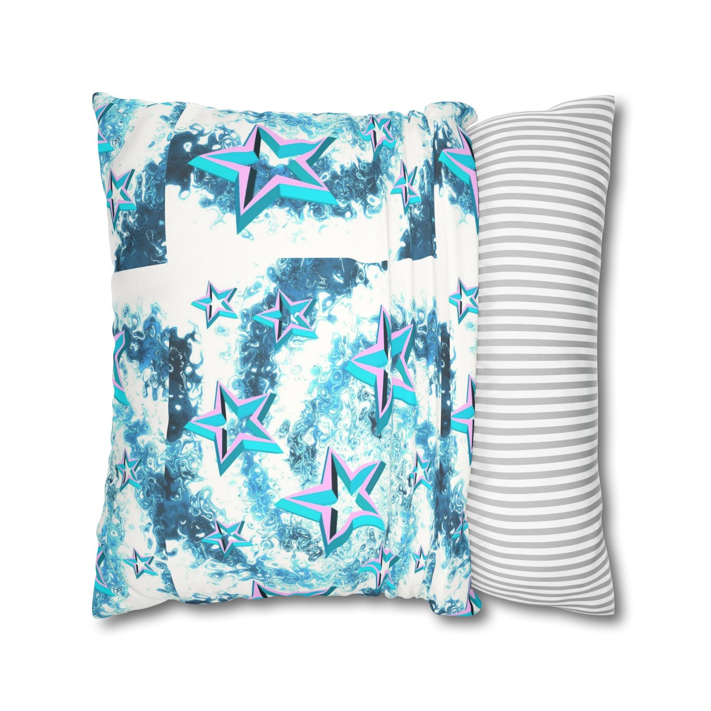 Star Faux Suede Square Pillowcase