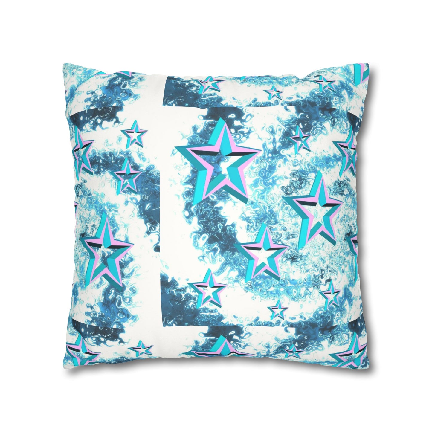 Star Faux Suede Square Pillowcase