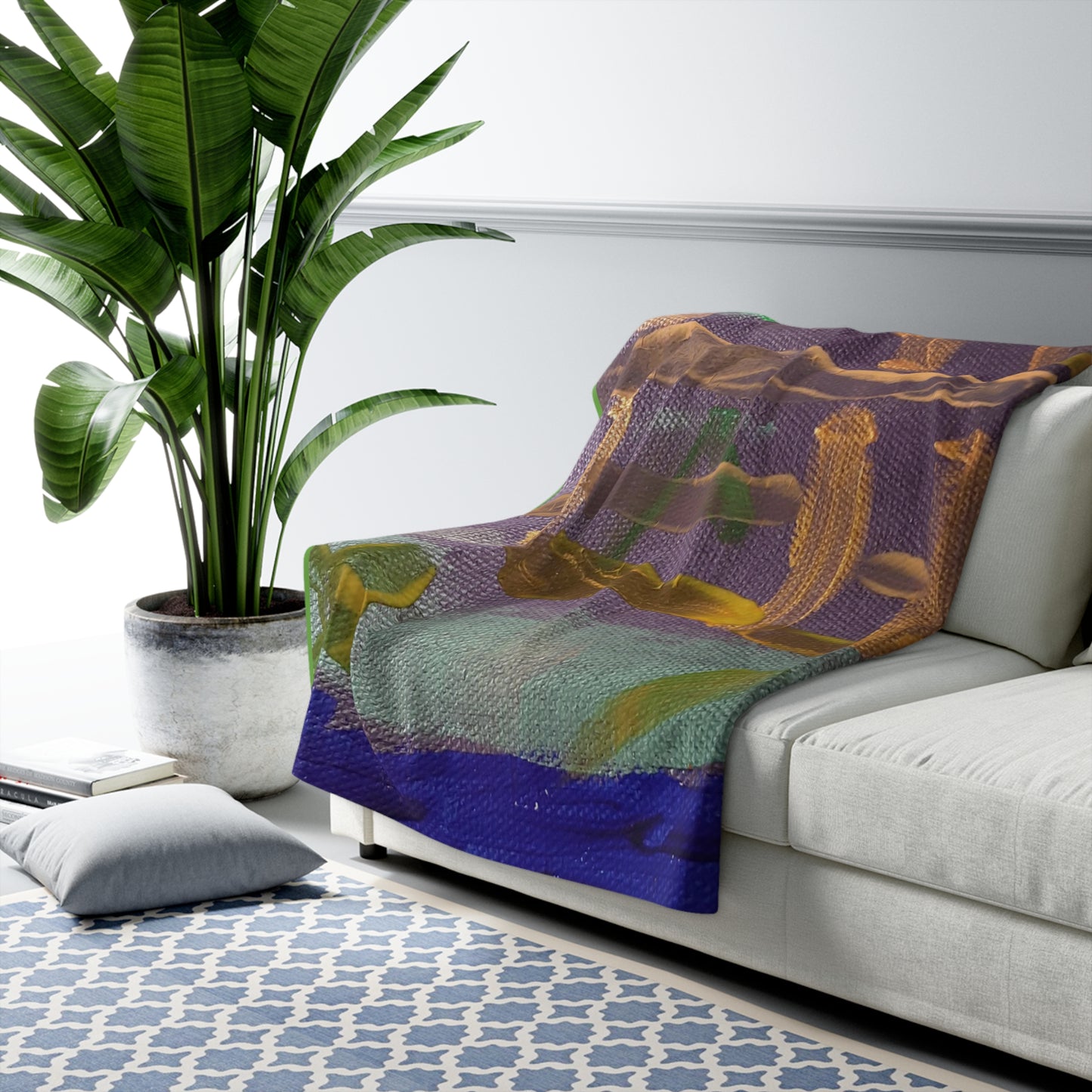 Abstract art Sherpa Fleece Blanket