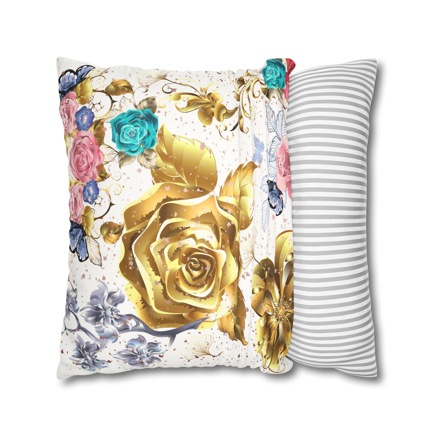 rose gold Faux Suede Square Pillow Case