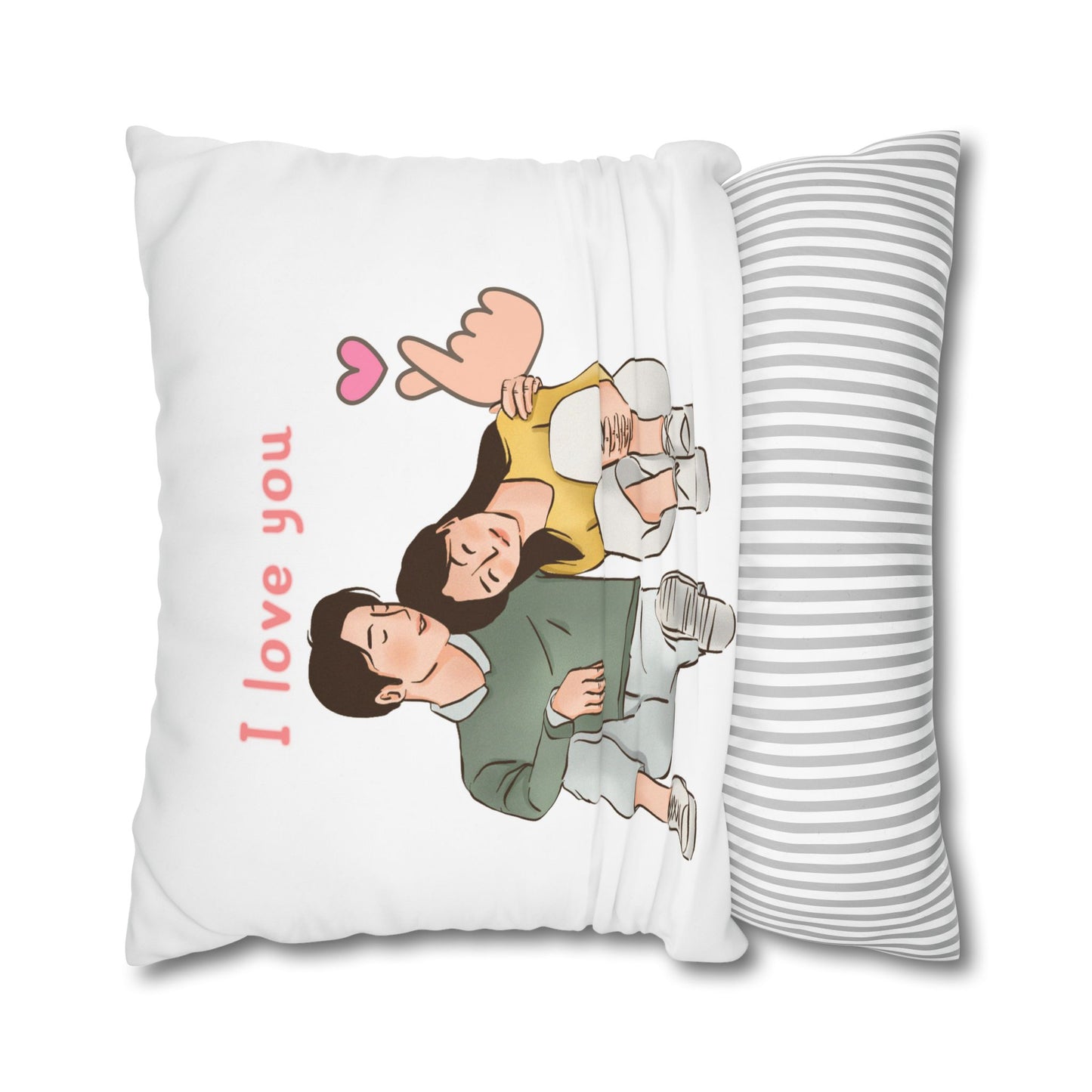 Love U Spun Polyester Pillowcase