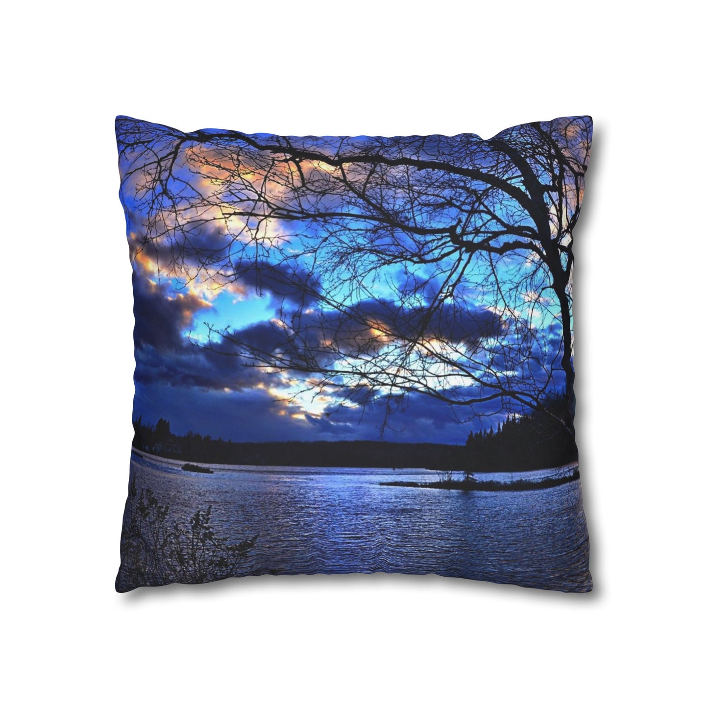 Setting sun Spun Polyester Pillowcase
