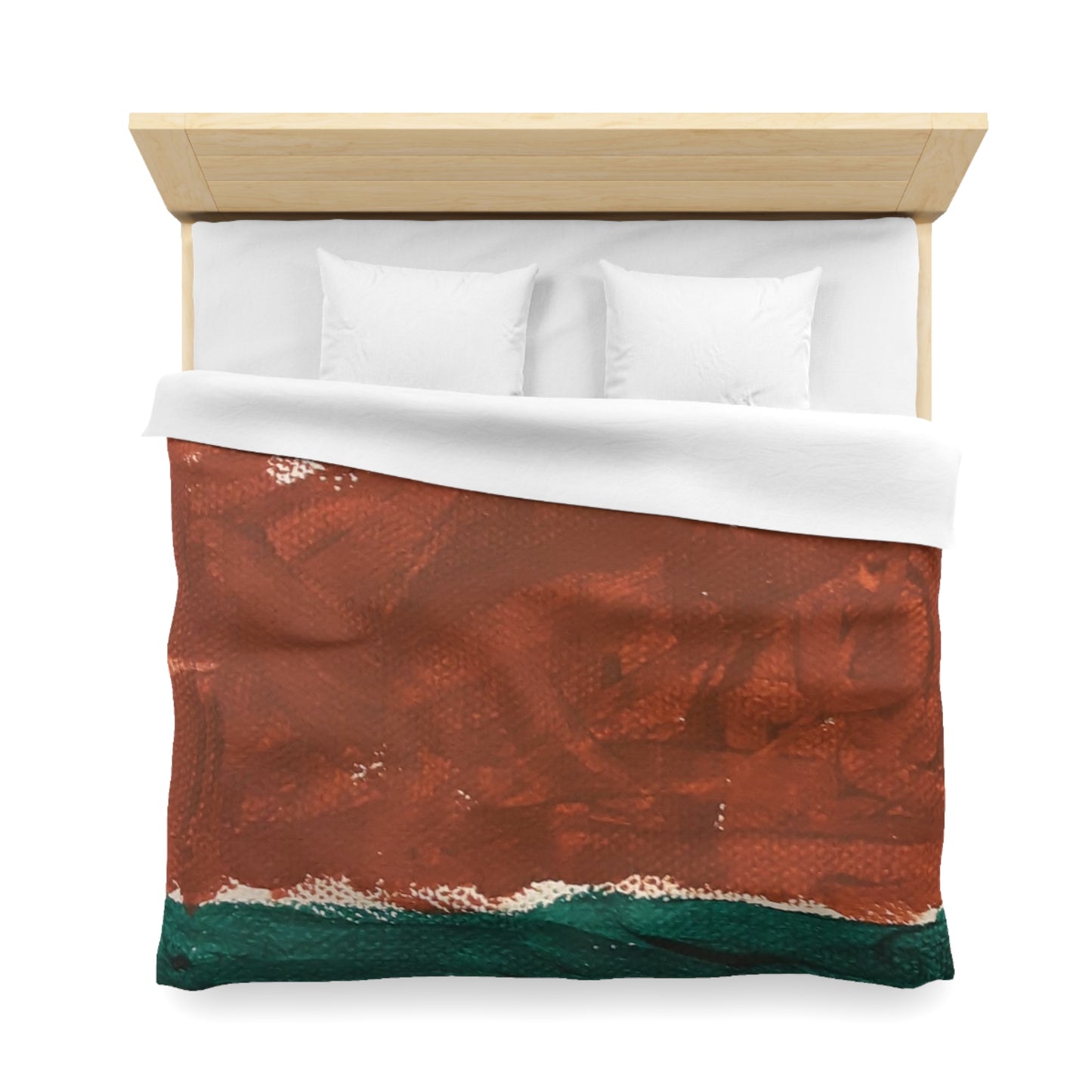 Brown paint Microfiber Duvet Cover