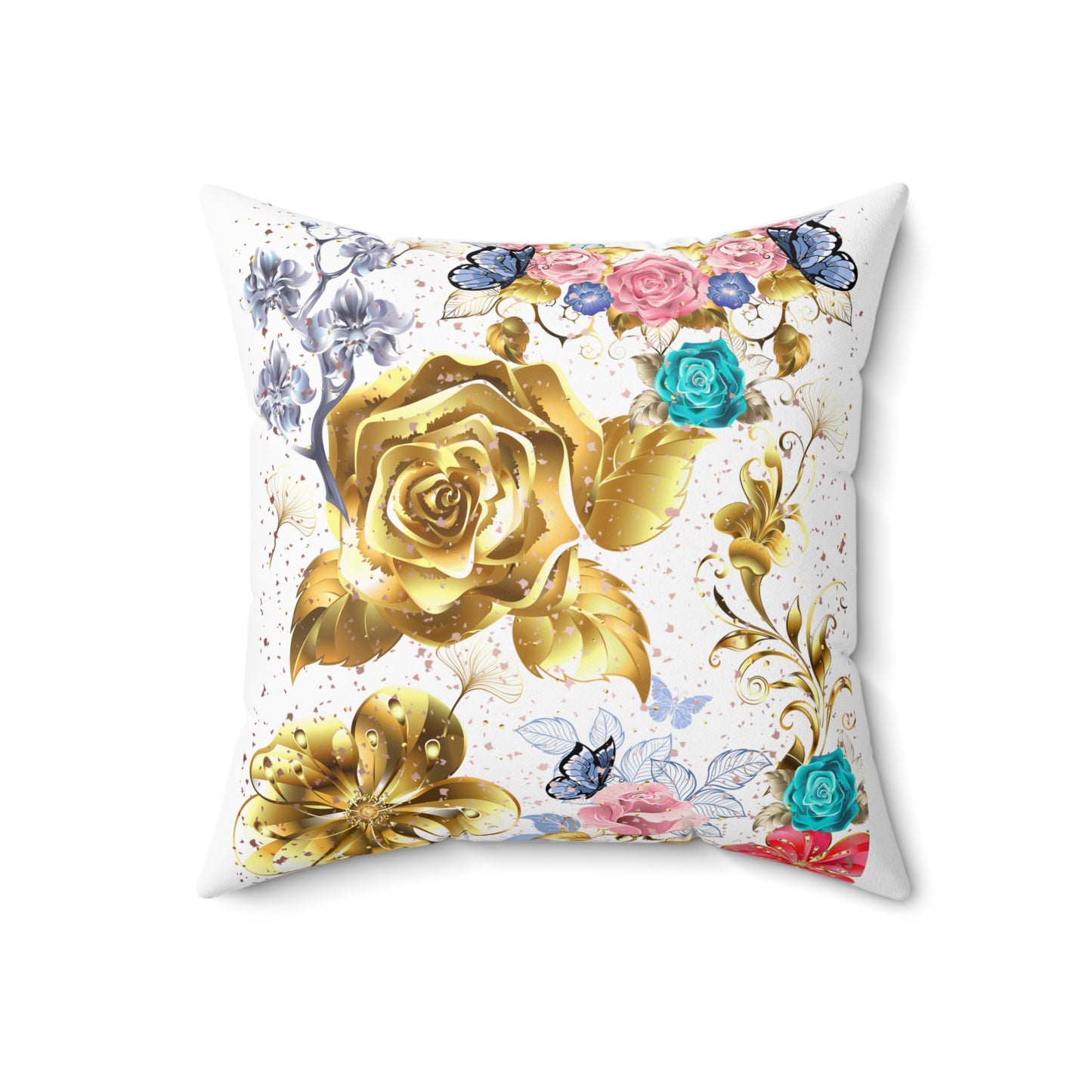 rose gold Spun Polyester Square Pillow